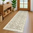 thumbnail image 1 of Suelur Runner Rugs for Hallway 2x6 Washable Kitchen Runner Rug Non-Slip Carpet Runners Printed Super Soft Vintage Floral Floor Runenrs for Entryway Bedroom Laundry Room, Light Beige Tan and White, 1 of 10