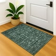 thumbnail image 1 of Suelur Throw Rugs with Rubber Backing Washable 2x3 Non Slip Small Area Rugs Vintage Floral Rugs Super Soft Kitchen Rug Front Door Rugs for Foyer Bedroom Entryway, Dark Green, 1 of 10
