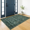 thumbnail image 1 of Suelur Area Rugs with Non Slip Rubber Backing Washable 3x5 Vintage Floral Rugs Super Soft Rug Entryway Rugs Carpet for Bedroom Entrance Foyer Living Room, Dark Green, 1 of 10
