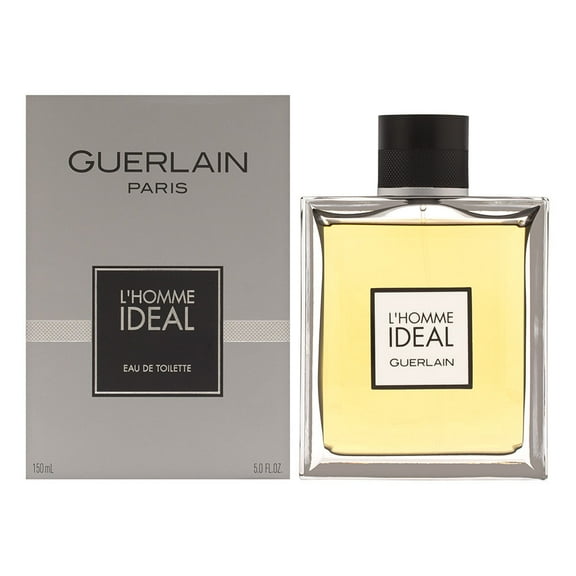 Guerlain L'Homme Ideal Eau de Toilette Spray for Men, Woody Aromatic, 5 Fl Oz
