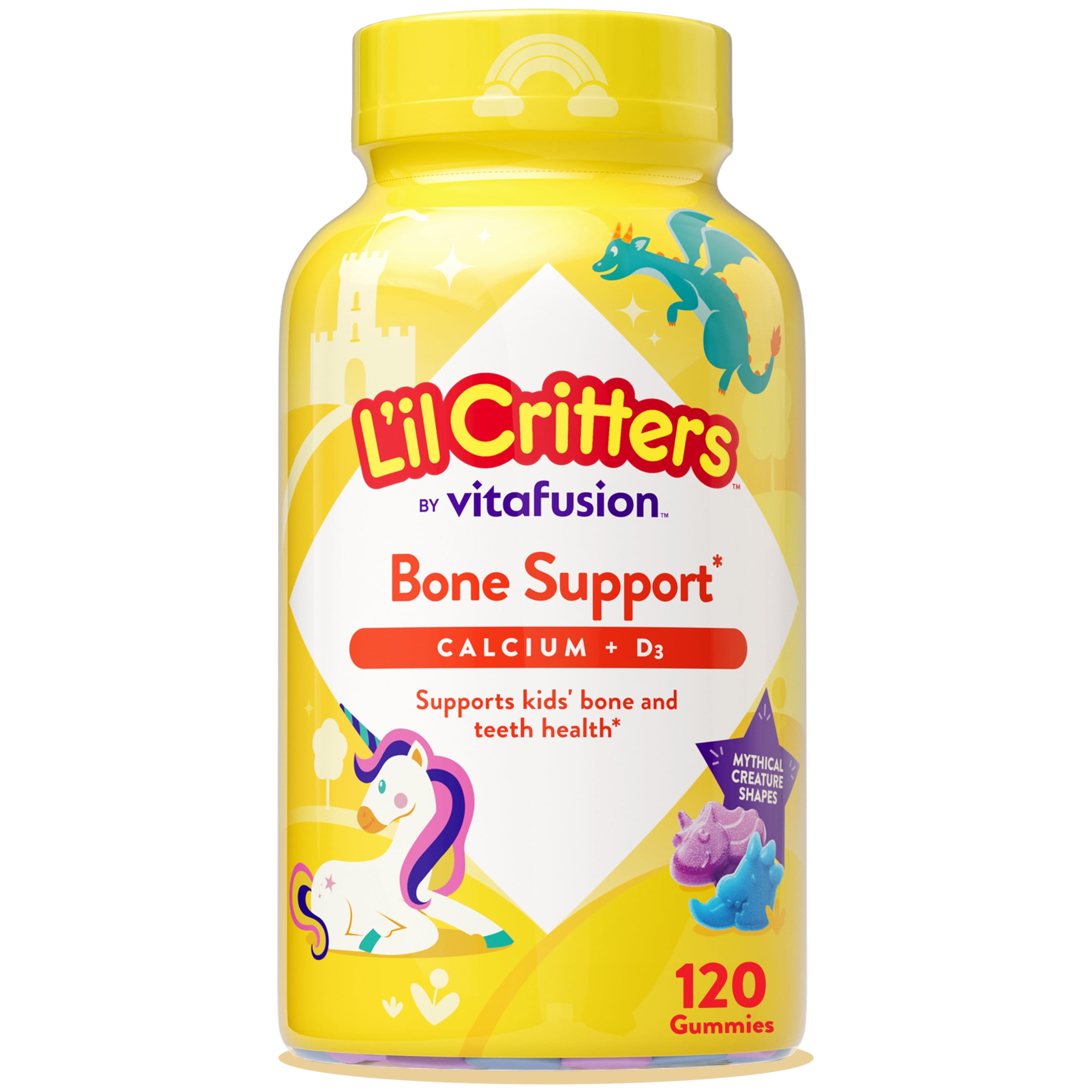 L'il Critters Bone Support Gummy Vitamins with Calcium and Vitamin D3, 120 Count