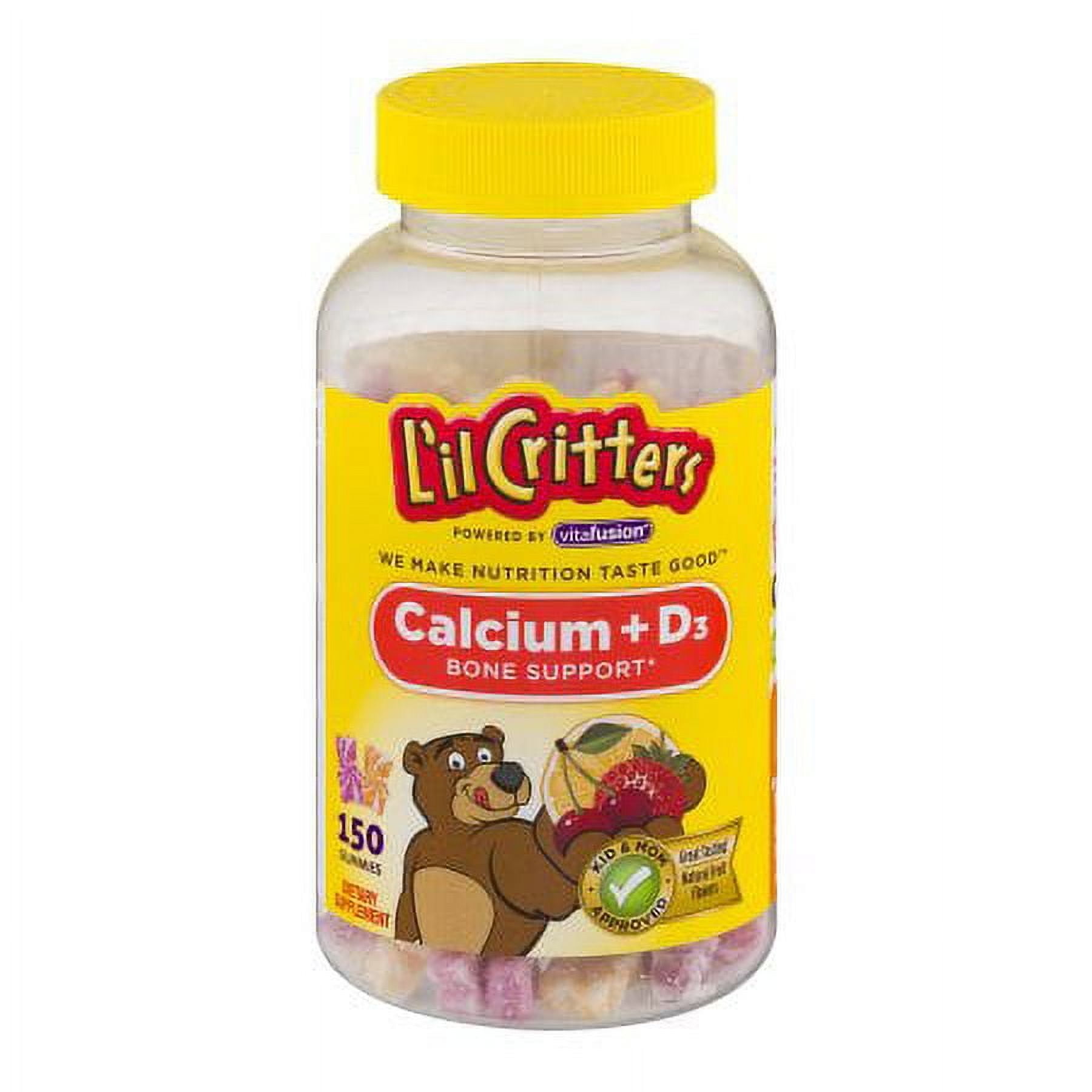 L'il Critters Calcium Gummy Bears with Vitamin D3, 150 Ct (Pack of 8)