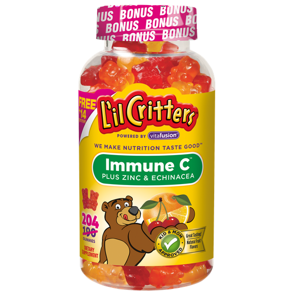 L'il Critters Immune C Gummy Vitamins, 204 ct Bonus Pack