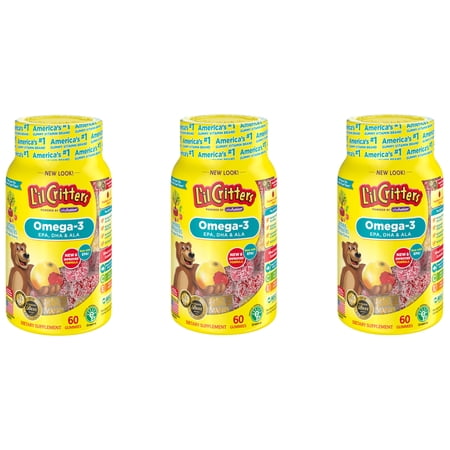 L'il Critters Omega-3 Gummy Fish, 180 Count (3x60ct)
