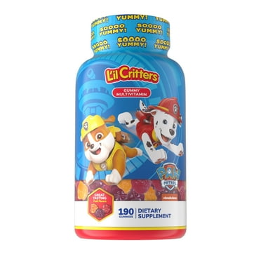 L’il Critters Paw Patrol Gummy Vites, Multivitamin Gummies for Kids 2+, Assorted Flavors, 190 Count