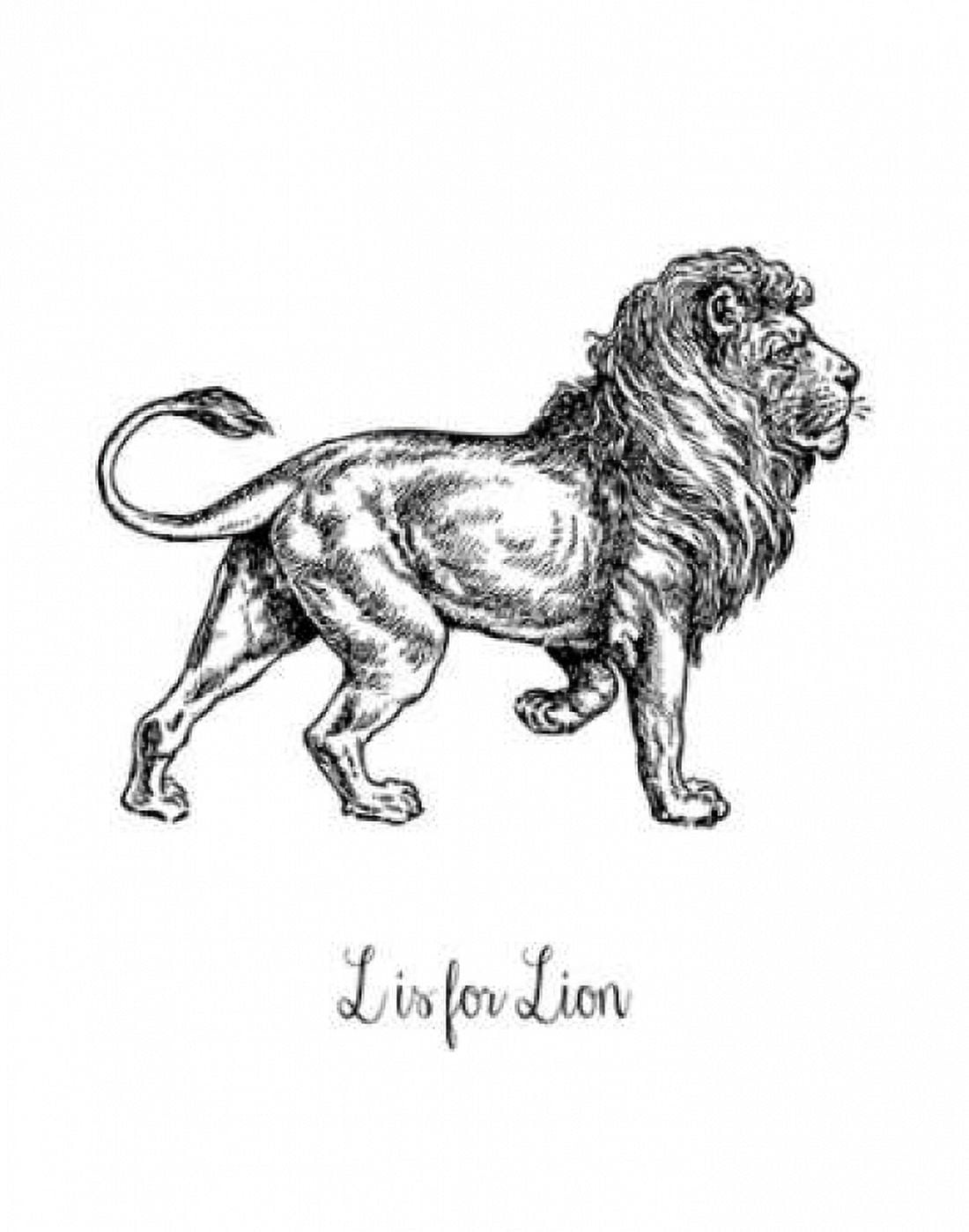 L is for Lion Canvas Art - Tara Moss (22 x 28)