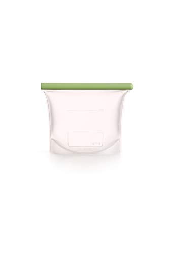 Lekue, 1000ml4.25cups Reusable Silicone Bags for Airtight Food Storage and Sous Vide Cooking, 34 fl oz 4 cups, Frost