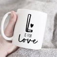 thumbnail image 1 of L is for love Cute Mug Funny Quote Mug Birthday Gift For Boyfriend Couple Mugs Cute Wedding Coffee Cup Holiday Present Coffee Mug Gifts for Friends Wife Anniversary Mug, 1 of 5