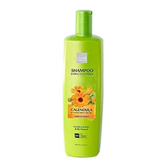 Lmar Champu Extracto Natural Calndula Y Vinagre Mediterrneo Cabello Graso | Shampoo Natural Extract Calendula And Mediterranean Vinegar For Oily Hair Lmar 33.8Oz-1000ml