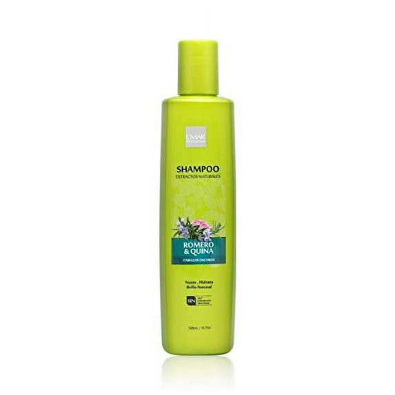 L’mar Champu Extracto Natural Romero & Quina Cabellos Oscuros Nutre Hidrata Brillo Natural | Rosemary and Quina Dark Hair Nourishes Hydrates and Gives Natural Shine Lmar 33.8Oz-1000ml