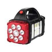 Lámpara portátil de luz fuerte recargable, reflector de emergencia LED multifunción de luz roja para exteriores