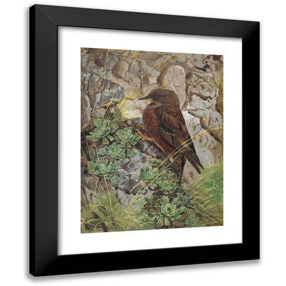 Léo-Paul Robert 12x14 Black Modern Framed Museum Art Print Titled - Acceaser of the Alps (1879)