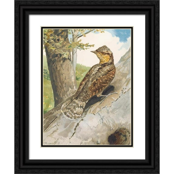 Léo-Paul Robert 19x24 Black Ornate Framed Double Matted Museum Art Print Titled: Torcol (1880)