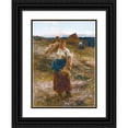 thumbnail image 1 of Léon Augustin Lhermitte 11x14 Black Ornate Wood Framed Double Matted Museum Art Print Titled: The Gleaner, 1 of 5