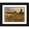 thumbnail image 1 of Léon Augustin Lhermitte 18x14 Black Ornate Wood Framed Double Matted Museum Art Print Titled - The Harvest Storm (1906), 1 of 5