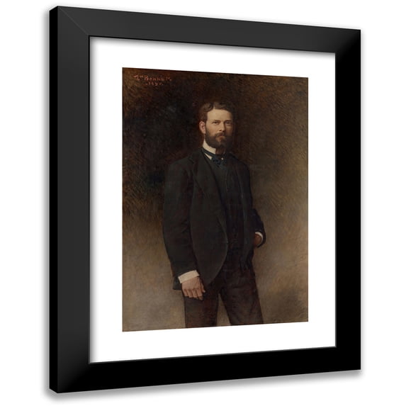 Léon Bonnat 14x18 Black Modern Framed Museum Art Print Titled - Portrait of Henry Field (1896)