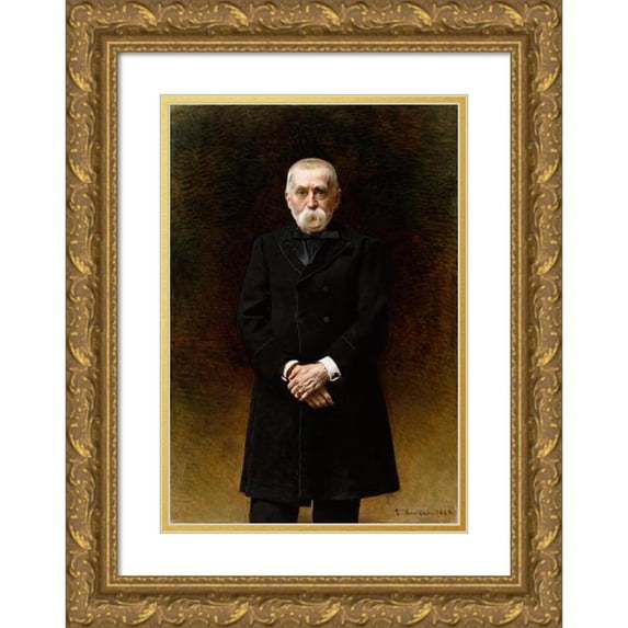 Léon Bonnat 18x24 Gold Ornate Framed and Double Matted Museum Art Print Titled - Portrait of William T. Walters (1883)