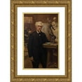 thumbnail image 1 of Léon Eugène Maxime Faivre 13x18 Gold Ornate Wood Frame and Double Matted Museum Art Print Titled - The Workshop of the Sculptor Henri Allouard (1905), 1 of 4