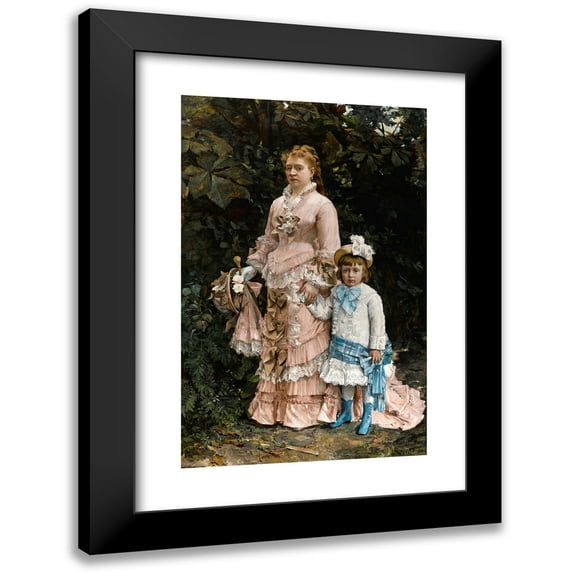 Léon François Comerre 13x18 Black Modern Framed Museum Art Print Titled - The Sunday Walk (1875)