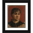 thumbnail image 1 of Léon François Comerre 20x24 Black Ornate Framed Double Matted Museum Art Print Titled: Portrait of Jacqueline Comerre-Paton (1881), 1 of 5