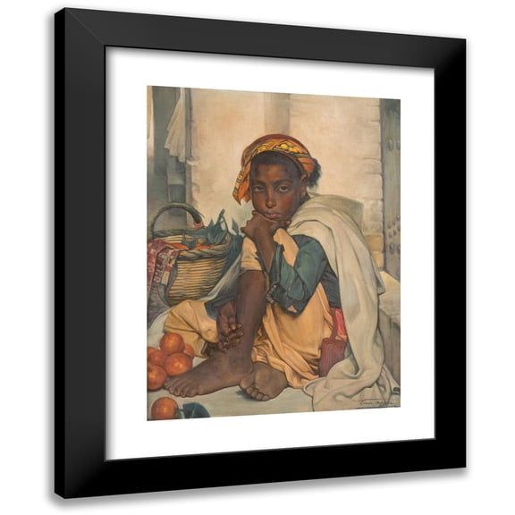 Léon Herbo 11x14 Black Modern Framed Museum Art Print Titled - The Young Orange Seller