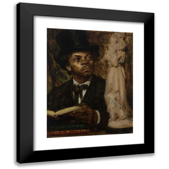 Léon Herbo 12x14 Black Modern Framed Museum Art Print Titled - Portrait of an Art Connoisseur