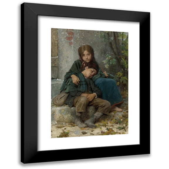 Léon-Jean-Basile Perrault 11x14 Black Modern Framed Museum Art Print Titled - Out in the Cold