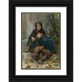 thumbnail image 1 of Léon-Jean-Basile Perrault 14x18 Black Ornate Wood Framed Double Matted Museum Art Print Titled - Out in the Cold, 1 of 5
