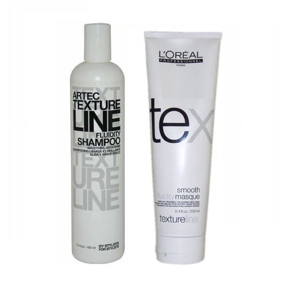 L'oreal Artec Texture Fluidity Shampoo 13.5 Oz and Smooth Fluidity Masque 8.4 oz Duo Set