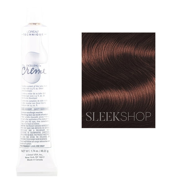 L'oreal Excellence Creme Permanent Hair Color, Dark Coppery Brown No.4.4, 1.74 Oz