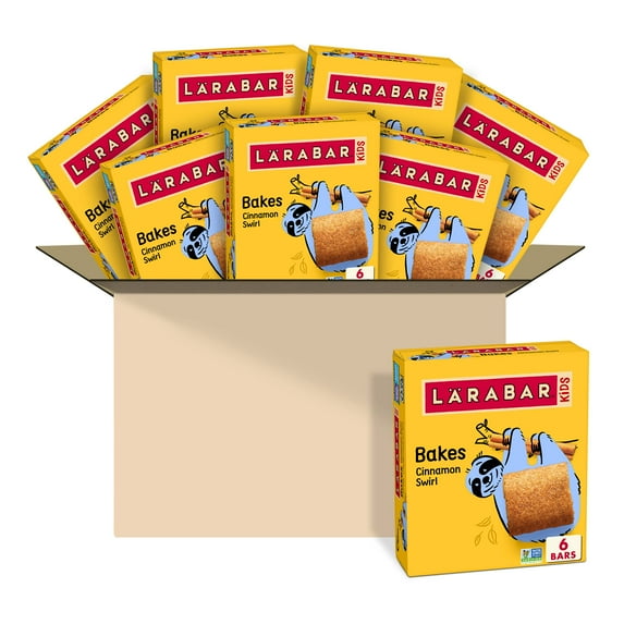 Lärabar Kids Cinnamon Swirl Gluten Free Bars, 0.96 Oz Bars, 6 Ct (Pack Of 8)