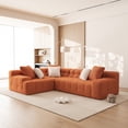 thumbnail image 1 of L-shape Sectional With Comfy Chaise And Deep Seat - Corduroy Upholstered , No Assembly For Living Room Modern Modular Upholstery, Area, 1 of 2