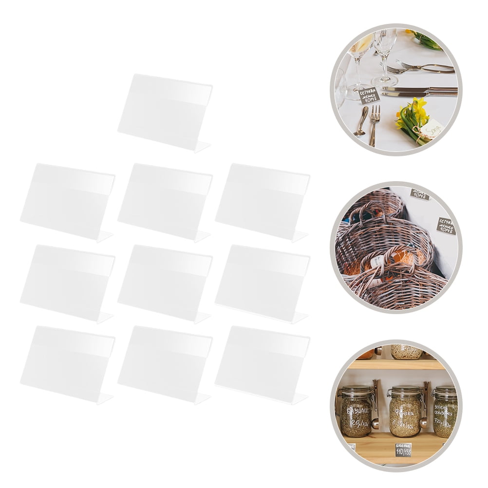 Lshape Sign Display Holder 10pcs Acrylic Lshape Sign Stand Clear L
