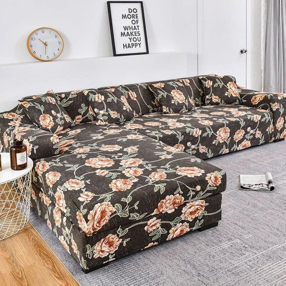 L-shape Sofa Covers for Living Room Elastic Slipcovers Couch Cover Stretch Corner Sofa Cover Sofa Covers for Living Room