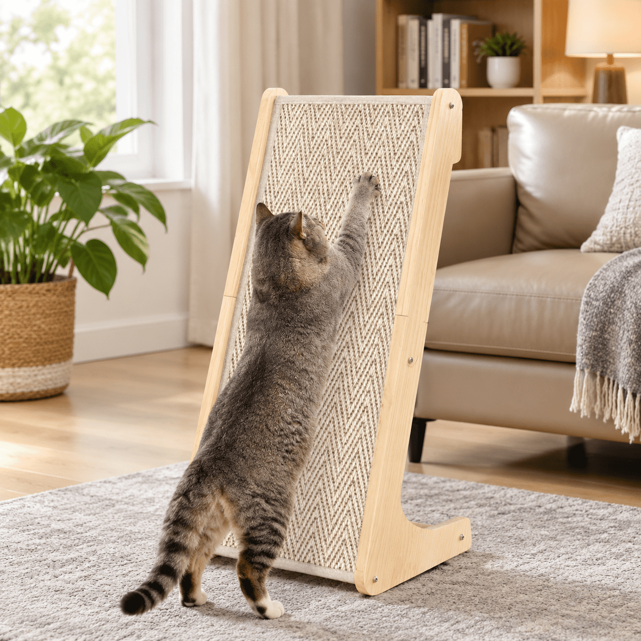 L-shape(chevron) Large Cat Pad Sisal Ramp for Indoor Cats Furniture ...