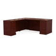 thumbnail image 1 of Mayline SLLSBF72ESP Left Return Sorrento Executive L Straight Front Desk with Pencil, Box-File & File-File Pedestals, Espresso - 29.5 x 72 x 30 in., 1 of 1