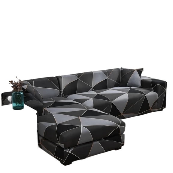 L-shaped Sofa Covers For Living Room Elastic Sofa Slipcovers Couch Cover Stretch Corner Chaise Longue Cushion Cover