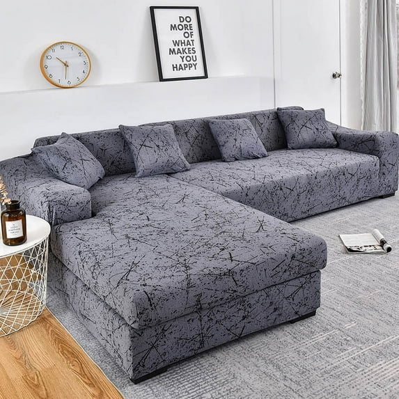 L-shaped Sofa Covers for Living Room Elastic Sofa Slipcovers Couch Cover Stretch Corner Sofa Cover Chaise Longue Cushion Cover