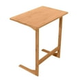 thumbnail image 1 of L-shaped Sofa Side Coffee Table Bamboo PC Laptop Desk Corner Lazy Bedside Reading Eating Table, 1 of 10