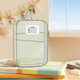 thumbnail image 1 of L-shaped Subject Bag Mesh File Organizer Zipper Document Pouch Student Exam Tote Transparent School Supply Case Three-layer Storage for Papers Books, 1 of 5