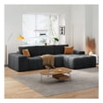 thumbnail image 1 of L-shaped Modular Combination Sofa, No Assembly Required, Deep Seat Sofa with 3 Cushions, Soft Fabric Upholstery, Suitable for Modern Lounge Areas in Living Rooms and Bedrooms, 1 of 6