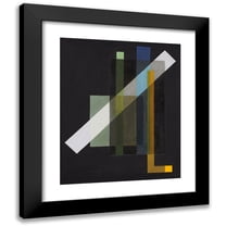 László Moholy-Nagy 12x14 Black Modern Framed Museum Art Print Titled - Construction (1924)