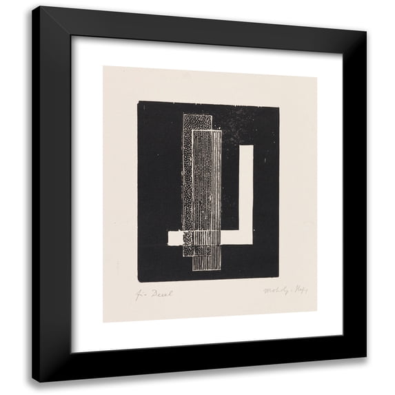 László Moholy-Nagy 12x14 Black Modern Framed Museum Art Print Titled - Without Title (1922)