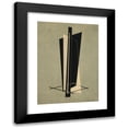 thumbnail image 1 of László Moholy-Nagy 14x18 Black Modern Framed Museum Art Print Titled - Kestnermappe; Komposition (One Plate)&nbsp;(P. 123) (1922-23), 1 of 5