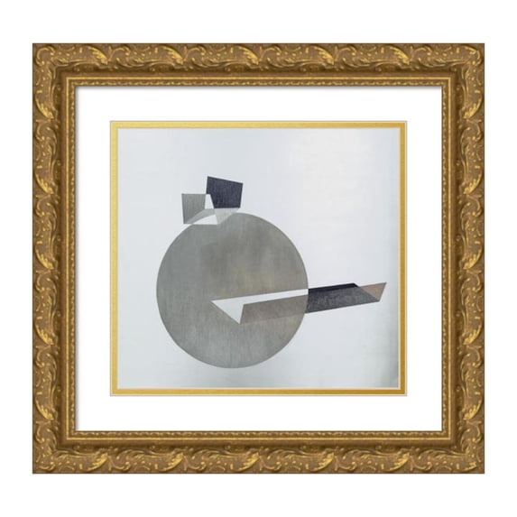 László Moholy-Nagy 16x15 Gold Ornate Wood Frame and Double Matted Museum Art Print Titled - L.Al I (1936)