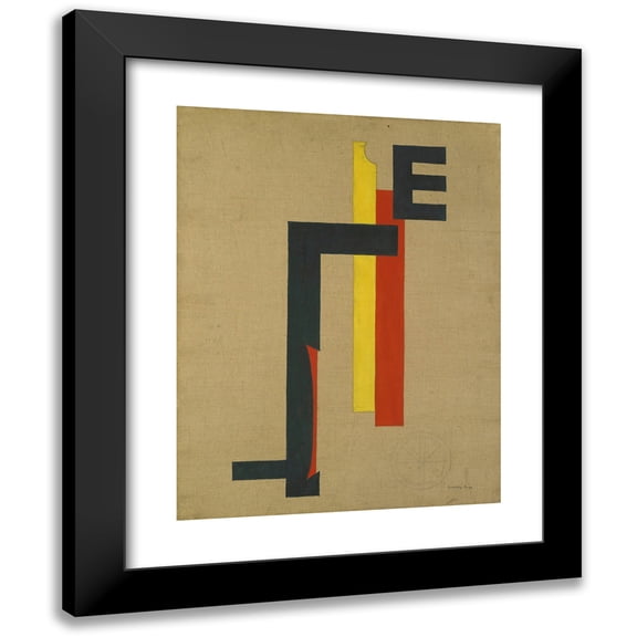László Moholy-Nagy 19x24 Black Modern Framed Museum Art Print Titled - E-Picture (A Picture) (1921)