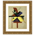 thumbnail image 1 of László Moholy-Nagy 20x24 Gold Ornate Framed and Double Matted Museum Art Print Titled - 19 (1921), 1 of 4