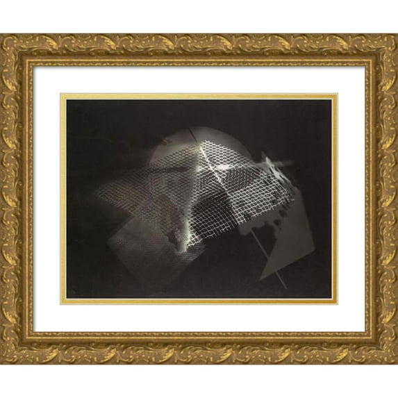 László Moholy-Nagy 24x19 Gold Ornate Framed and Double Matted Museum Art Print Titled - Photogram (1922)