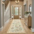thumbnail image 1 of CHITOOMA 2.6'x8' Machine-washable Runner Rug for Kitchen, Stain Resistant Non-Shed Carpet, Boho Floral Runner Rug with Non-Slip Backing for Hallway, Entryway, Bedroom, Laundry, Bathroom, 1 of 5