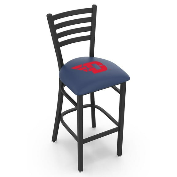 L004 University of Dayton 25" Stationary Counter Stool with Black Wrinkle Finish
